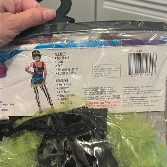 # 0758+ Rubies 80s Rocker Chick Costume with Black and Purple Accents - Picture 5 of 7